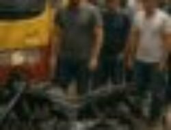 Di Jalan Pembangunan Kota Sukabumi Pengendara Sepeda Motor Tertabrak Bus, Satu Orang Luka – Luka