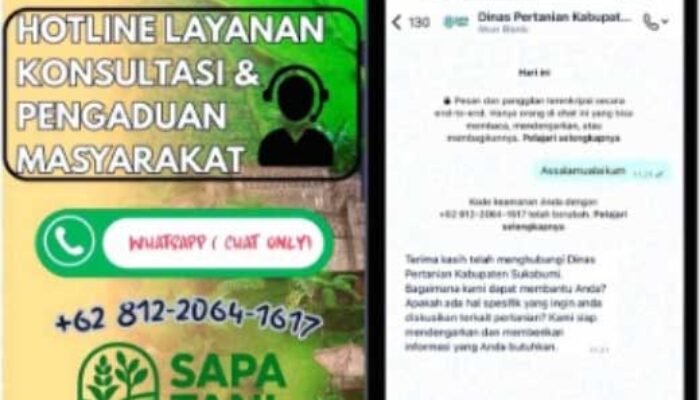 Dinas Pertanian Kabupaten Sukabumi Luncurkan SAPA TANI, Permudah Konsultasi dan Pengaduan Petani