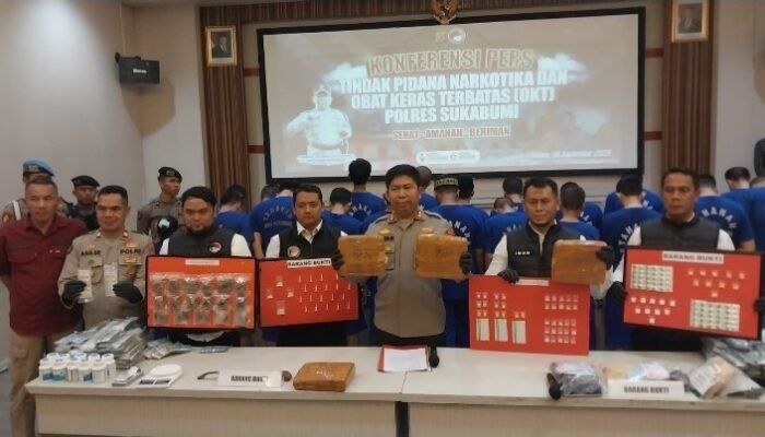 Polres Sukabumi Ungkap 150 Kasus Narkoba, 191 Tersangka Diamankan