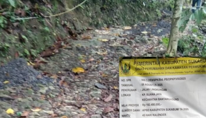 Proyek Jalan Lingkungan di Buanajaya Mangkrak