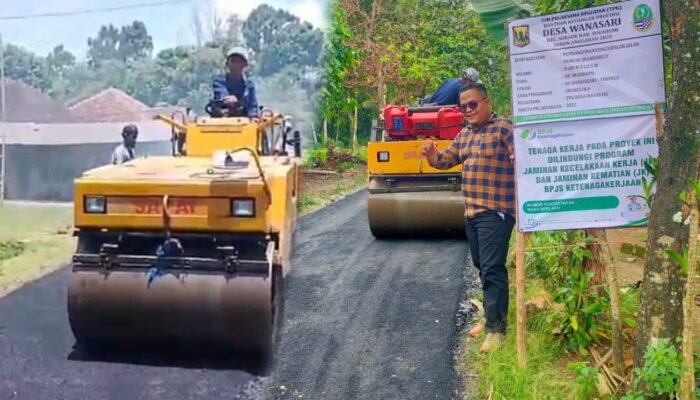 Jalan Poros Desa Wanasari Sukabumi Kini Mulus