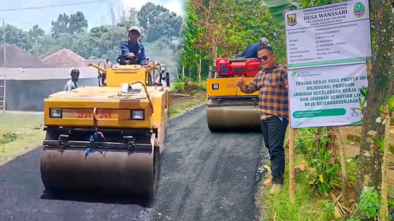 Jalan Poros Desa Wanasari