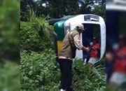 Kecelakaan Tunggal Angkot di Tanjakan Baeud Sukabumi, Polisi Pastikan Tak Ada Korban Jiwa