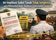 Ini Implikasi Suket Tanah Tidak Sengketa yang Dikeluarkan Kades Sukaharja Sukabumi