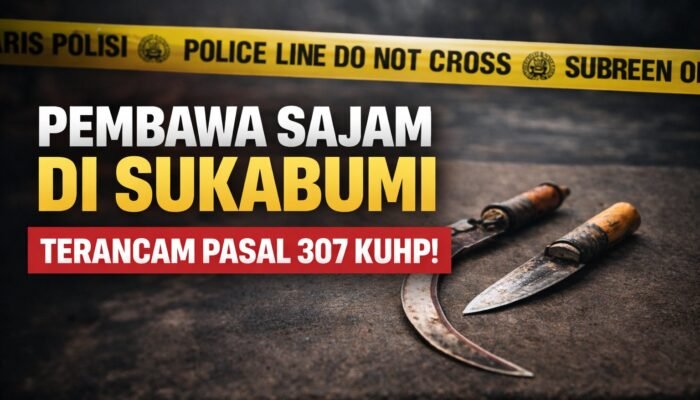Kedapatan Bawa Sajam, Dua Pemuda di Sukabumi Terancam Empat Tahun Penjara