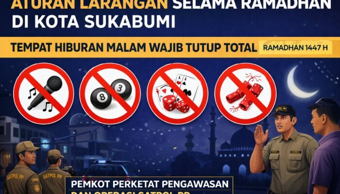 Selama Ramadan, Tempat Hiburan Malam di Kota Sukabumi Wajib Tutup Total