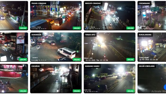 Pantauan CCTV Dishub Sukabumi, Arus Lalu Lintas Kamis Malam Terpantau Ramai Lancar