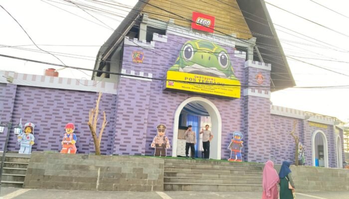 Unik dan Edukatif, Pos Mudik Gadobangkong Palabuhanratu Hadirkan Tema Penyu dan Lego