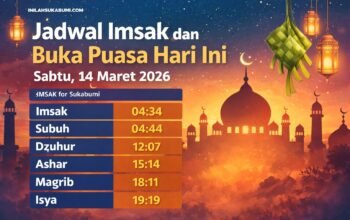 Jadwal Imsak dan Buka Puasa Sukabumi Hari Ini, Sabtu 14 Maret 2026