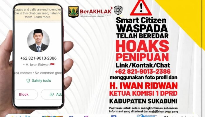 Nomor WhatsApp Catut Nama Ketua Komisi I DPRD Sukabumi, Warga Diminta Waspada