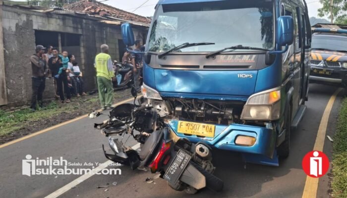 ​PCX  ‘Adu Banteng” Lawan Elf di Purabaya, Pengendara Motor Asal Tegalbuleud Kritis