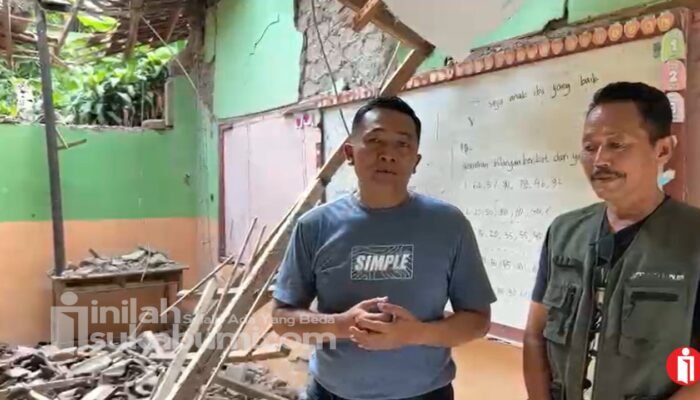 Tinjau Langsung Kelas Ambruk di Ciambar Sukabumi, Kadisdik: Tahun Ini Dibangun Secara Menyeluruh