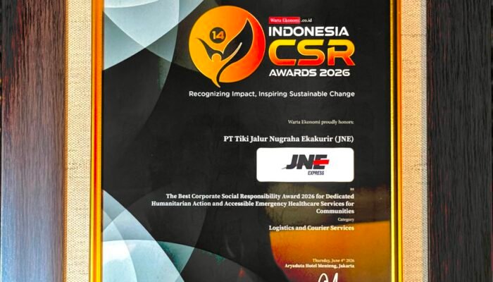 Wujudkan Semangat ‘Connecting Happiness’, JNE Raih Penghargaan di Indonesia CSR Awards 2026
