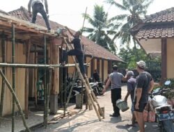 Polisi dan Warga Bersatu, Semangat Gotong Royong Bangun Ruang Pelayanan Baru Polsek Jampangkulon