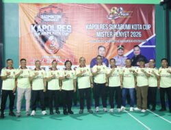 Komeng dan Legenda Persib Meriahkan Badminton Kapolres Sukabumi Kota Cup