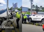 Detik-Detik Toyota Rush Hantam Pedagang Tahu di Pintu Tol Parungkuda Sukabumi, Korban Kritis