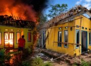 Kebakaran Hanguskan Rumah Milik Rajikin di Cikangkung Ciracap, Pemilik Sedang Berada di Luar Kota
