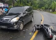 Diduga Mengantuk Saat Menikung, Avanza Tabrak Pengendara Motor di Simpenan