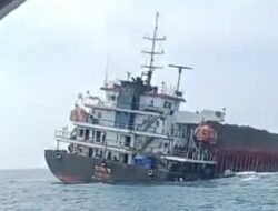 Kapal Bermuatan Batu Bara Karam di Perairan Cibuni Tegalbuleud, 16 ABK dan Nahkoda Selamat