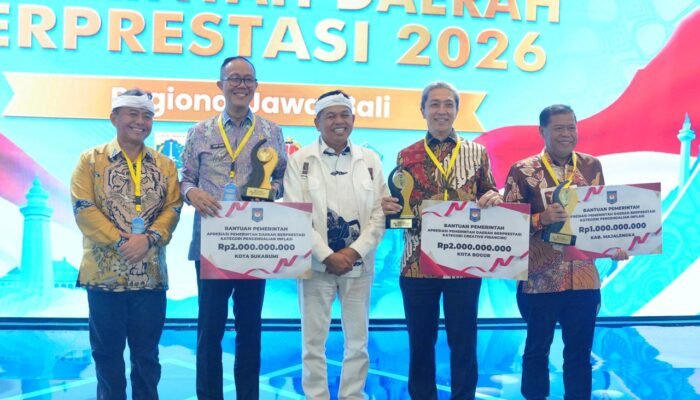 Kota Sukabumi Bersinar di Jawa-Bali, Raih Predikat Terbaik II Pengendalian Inflasi