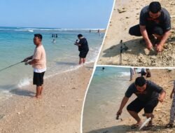 Wisatawan Nikmati Sensasi Strike Memancing di Pantai Cibuaya, Hasil Tangkapan Jadi Sorotan Pengunjung