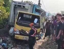 Truk Tersambar KA Pangrango di Perlintasan Alternatif Nagrak, Pemotor Tewas di Tempat