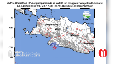 Gempa M 3,7 Episenter di Tegalbuleud Sukabumi Dirasakan di Simpenan Diawali Suara Gemuruh