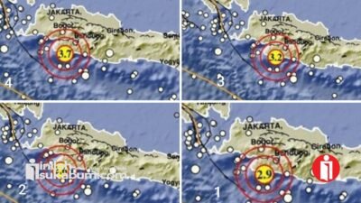 Tercatat BMKG, ​Sukabumi Diguncang Gempa Empat Kali dalam 12 Jam Dirasakan Warga di Simpenan