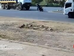 Pengendara Motor Lompat Detik-detik Terakhir, Truk Hantam Warung dan Xenia di Lingkar Selatan Sukabumi
