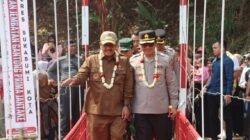 Polres Sukabumi Kota Bangun Jembatan Penghubung Antar Desa di Kebonpedes
