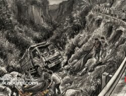 Maut di Turunan Cisarakan Sukabumi : Sopir Truk Tewas Usai Rem Blong dan Masuk Jurang
