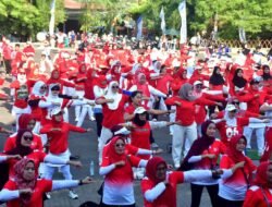 Senam Bersama KORMI Jadi Ruang Silaturahmi, Warga dari Berbagai Daerah Tumplek di Cangehgar