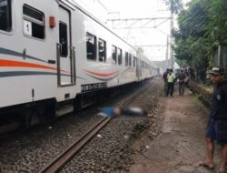 Pejalan Kaki tak Dikenal Tertemper KA Pangrango di Pamuruyan Sukabumi