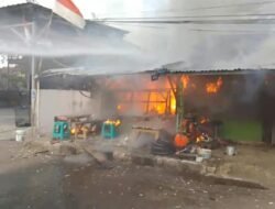 Tabung Gas Diduga Bocor, Warung Kopi dan Bengkel Tambal Ban di Palabuhanratu Terbakar