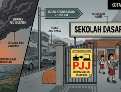 Debu Erupsi Gunung Anak Krakatau Berdampak pada Aktivitas Pembelajaran di Kota Sukabumi