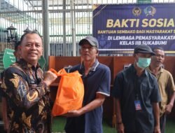 Jumat Berkah, Lapas Sukabumi Bagikan Puluhan Paket Sembako kepada Warga dan Panti Asuhan