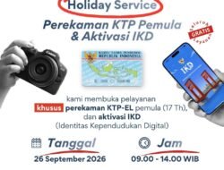 Disdukcapil Kota Sukabumi Buka Holiday Service Rekam KTP-El Pemula dan Aktivasi IKD