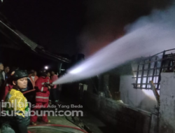 Kebakaran di Cibadak Sukabumi, Dua Rumah dan Gudang Dekorasi Terbakar