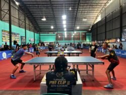 PWI Cup II Makin Meriah, 446 Atlet dari Berbagai Daerah Ramaikan Turnamen Tenis Meja