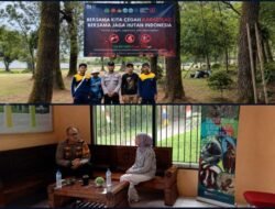 Cegah Karhutla, Polsek Kadudampit Gencarkan Edukasi dan Pasang Spanduk di Situ Gunung