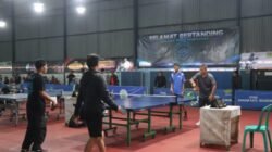 JNE Sukabumi Dorong Gaya Hidup Aktif, Turunkan Ksatria di Turnamen Tenis Meja PWI Cup II