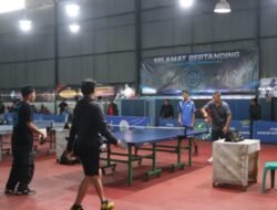 JNE Sukabumi Dorong Gaya Hidup Aktif, Turunkan Ksatria di Turnamen Tenis Meja PWI Cup II