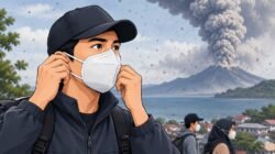 Abu Vulkanik Gunung Anak Krakatau Terbawa Angin ke Sukabumi, BPBD Imbau Warga Gunakan Masker