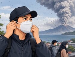 Abu Vulkanik Gunung Anak Krakatau Terbawa Angin ke Sukabumi, BPBD Imbau Warga Gunakan Masker