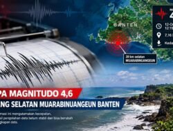 Gempa Magnitudo 4,6 Guncang Selatan Muarabinuangeun Banten, Terasa Hingga Sukabumi Selatan