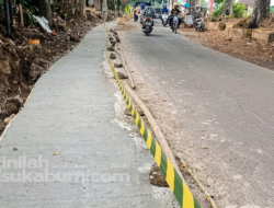 Dinas PU Sukabumi Bangun Bahu Beton Jalan Parungkuda – Bojongpari Sukabumi