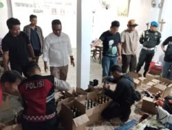 Polres Sukabumi Razia Tempat Hiburan Malam di Wilayah Utara, 532 Botol Miras Disita