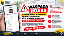 Waspada Hoaks! Nomor WhatsApp Mengatasnamakan Kepala Bapenda Kabupaten Sukabumi Beredar